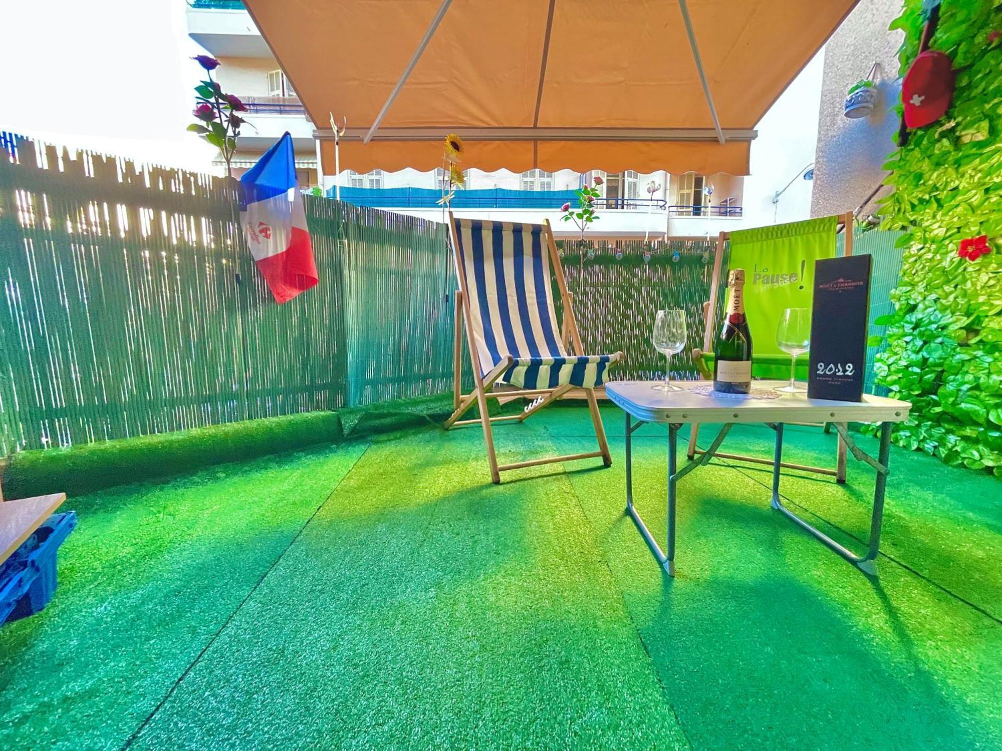 Confortable Studio A Nice Centre Cote Plage Bel Terrasse Paddle Екстер'єр фото