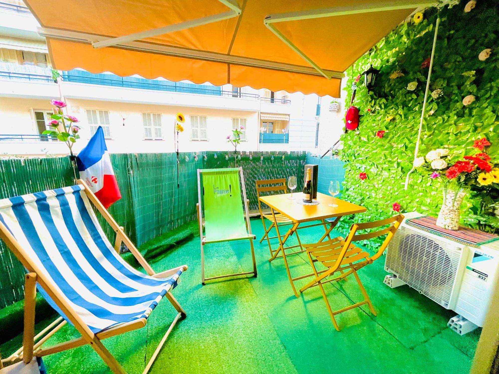 Confortable Studio A Nice Centre Cote Plage Bel Terrasse Paddle Екстер'єр фото