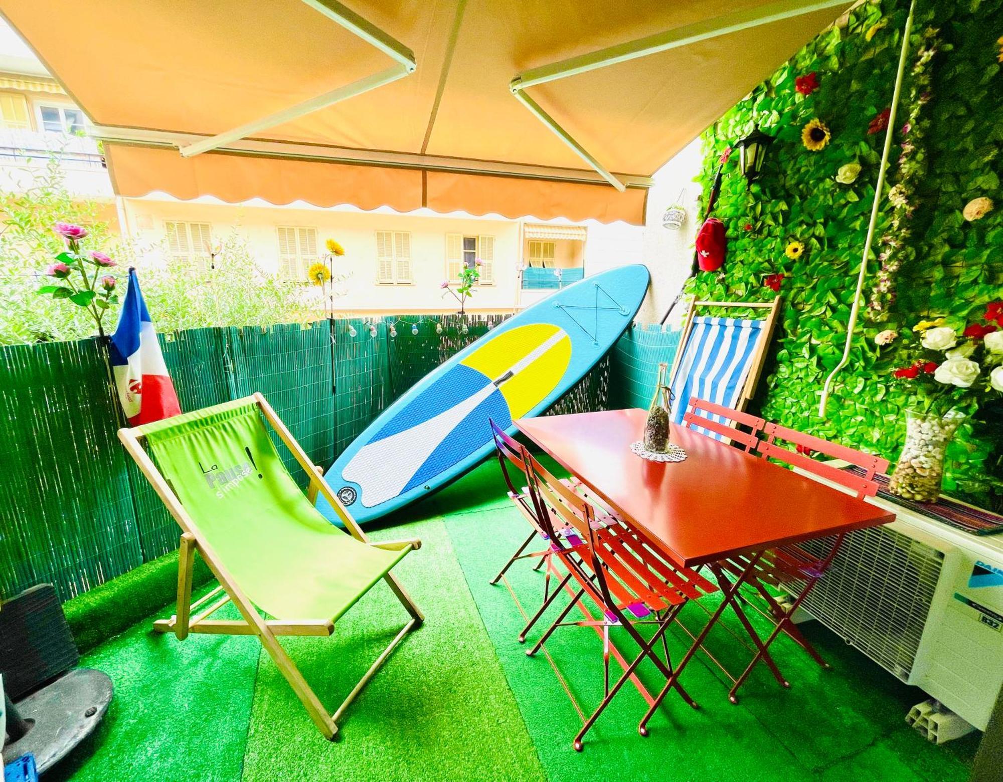 Confortable Studio A Nice Centre Cote Plage Bel Terrasse Paddle Екстер'єр фото